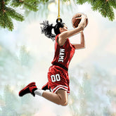 Artparel Personalized Basketball Ornaments, Basketball Christmas Ornament, Car Ornament, Custom Basketball Player Ornament, Basketball Ornaments for Christmas Tree, Custom Basketball Ornament (BKB 1)